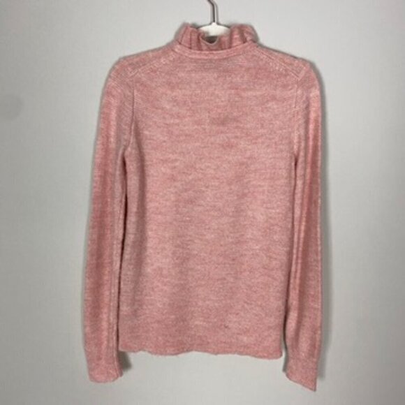 J Crew Ruffleneck Sweater Pink Womens Small Long Sleeves Alpaca Blend - Picture 6 of 9